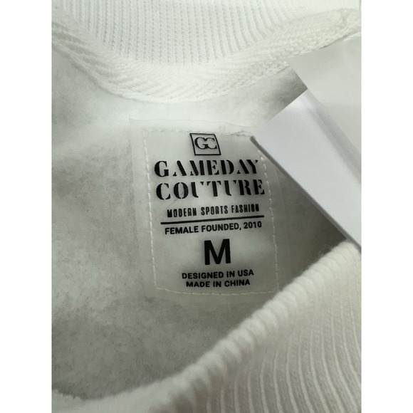 LSU Tigers Gameday Couture Womens Medium White Crewneck Sweatshirt Oversized Fit - Picture 7 of 11